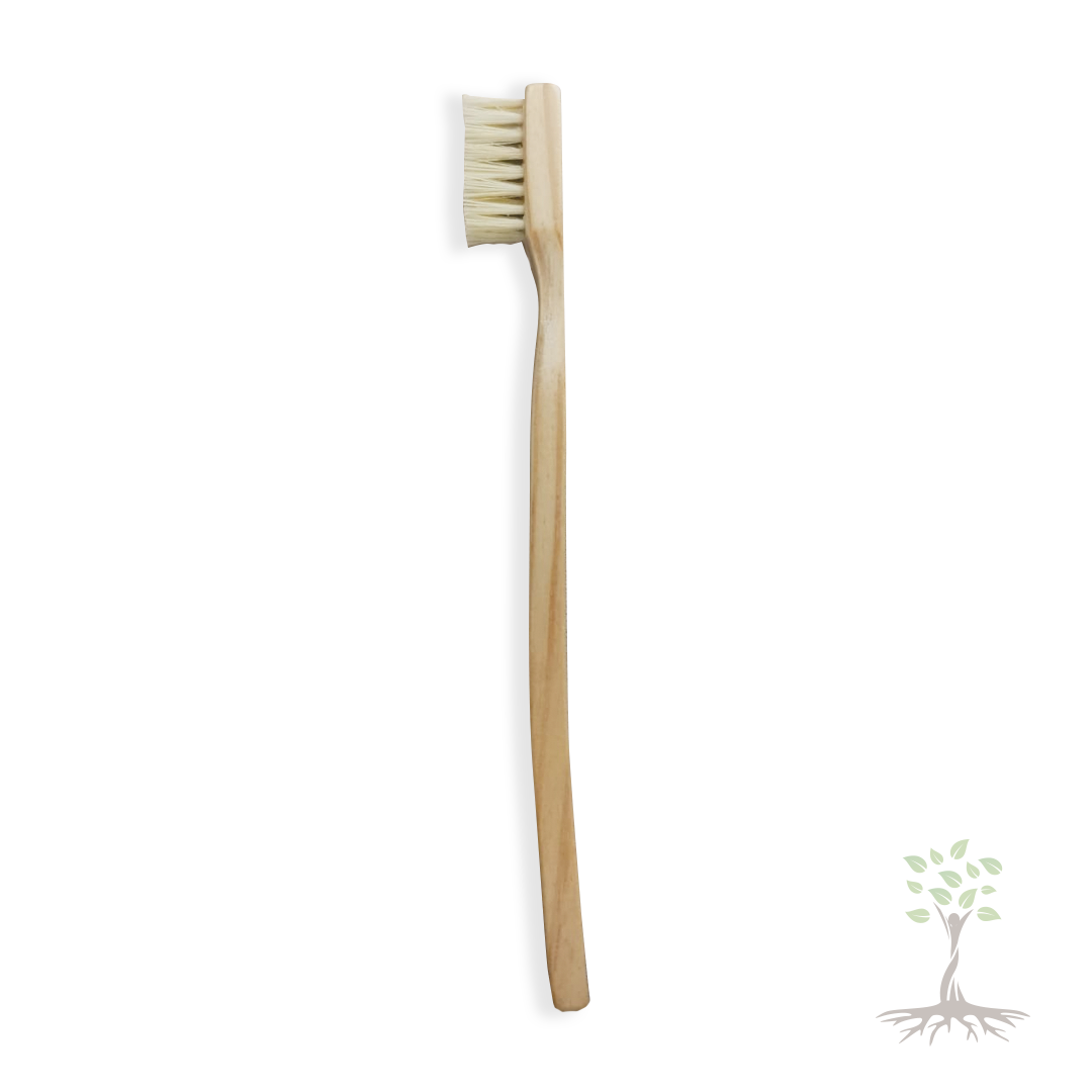 Cepillo de dientes artesanal de madera de pino y cerdas de lechuguilla